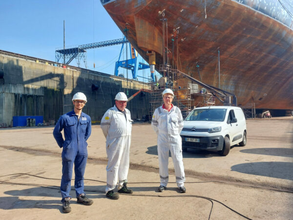 Les 3 acteurs du stage : Axel, Steven Grets son tuteur en entreprise et André Grohens, enseignant à l'IUT